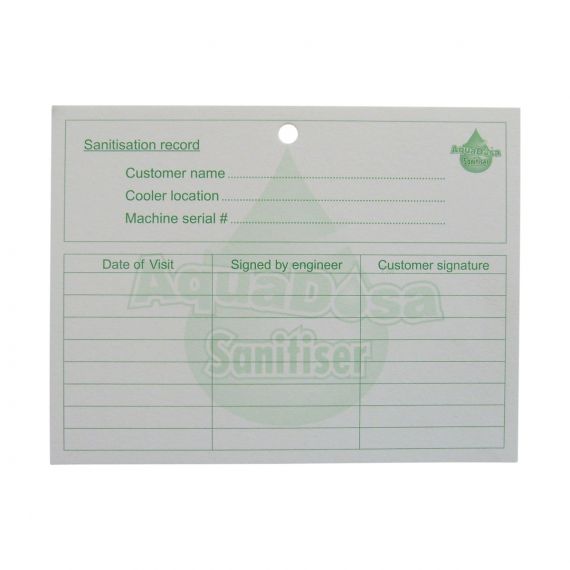 Image for Cooler Service Card (Pack of 100)