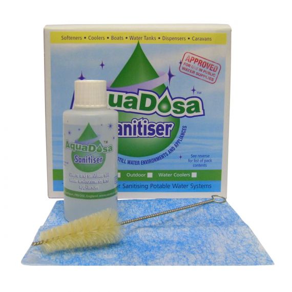 Image for Aqua Dosa Sanitising Kit - 100ml Bottle, Brush & Cloth