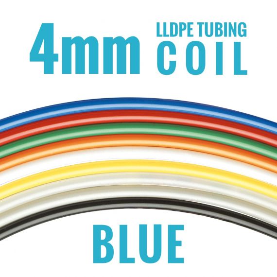 DM Fit LLDPE Tubing - 4mm OD - Blue - 500m Coil