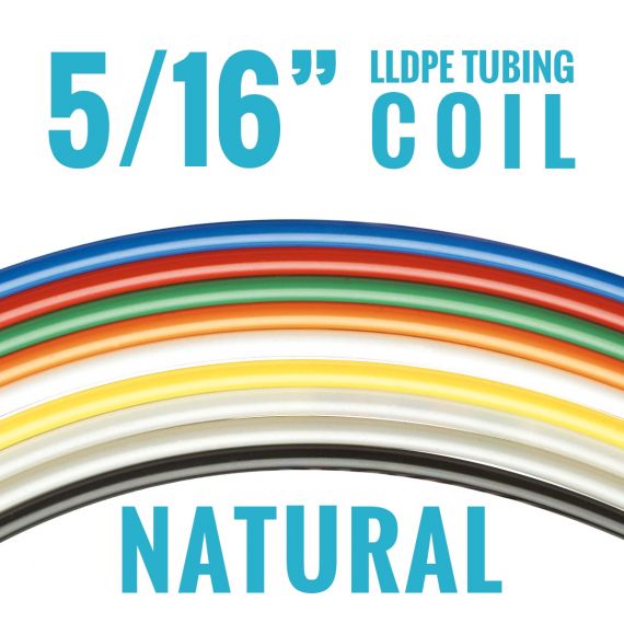 DM Fit LLDPE Tubing - 5/16" OD - Natural - 650ft Coil