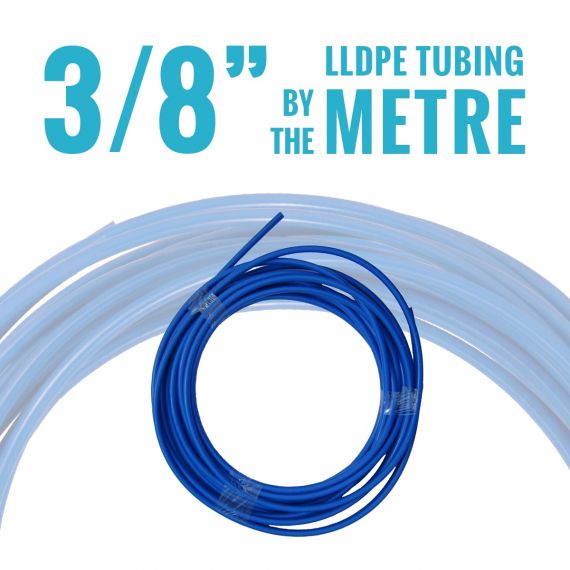 John Guest LLDPE Tubing - 3/8" OD - Blue - By the Metre